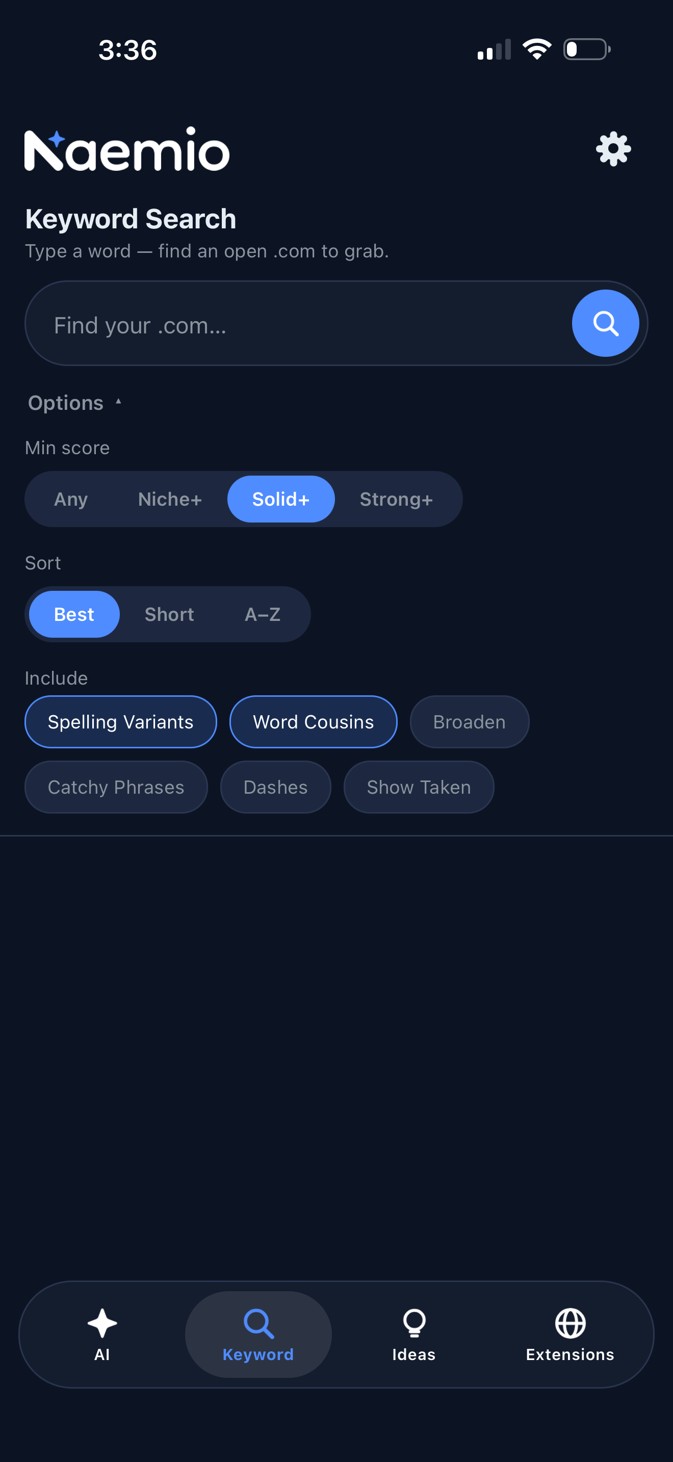 Keyword search
